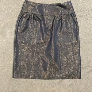 Barney's New York- High Waisted Navy Blue Skirt w/shimmer & Pockets